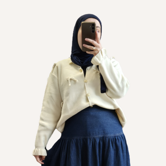Gilet tricot à nœuds